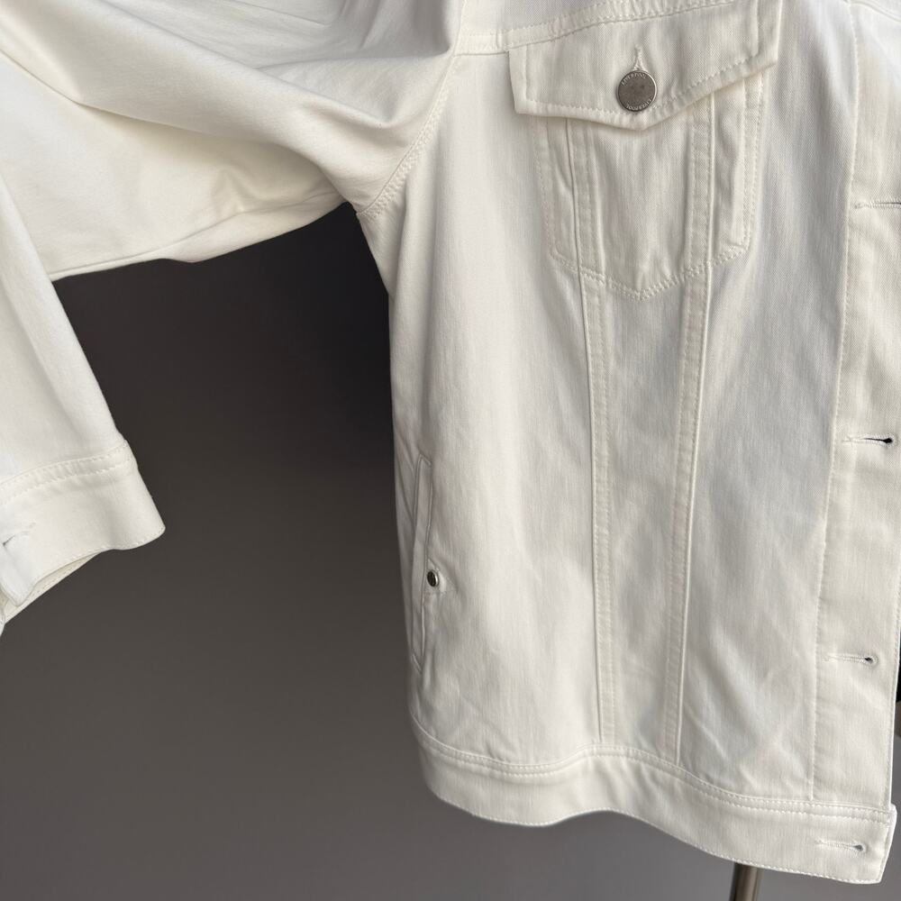 Womens Liverpool white stretch denim jacket - jean jacket - size XL - Picture 6 of 13